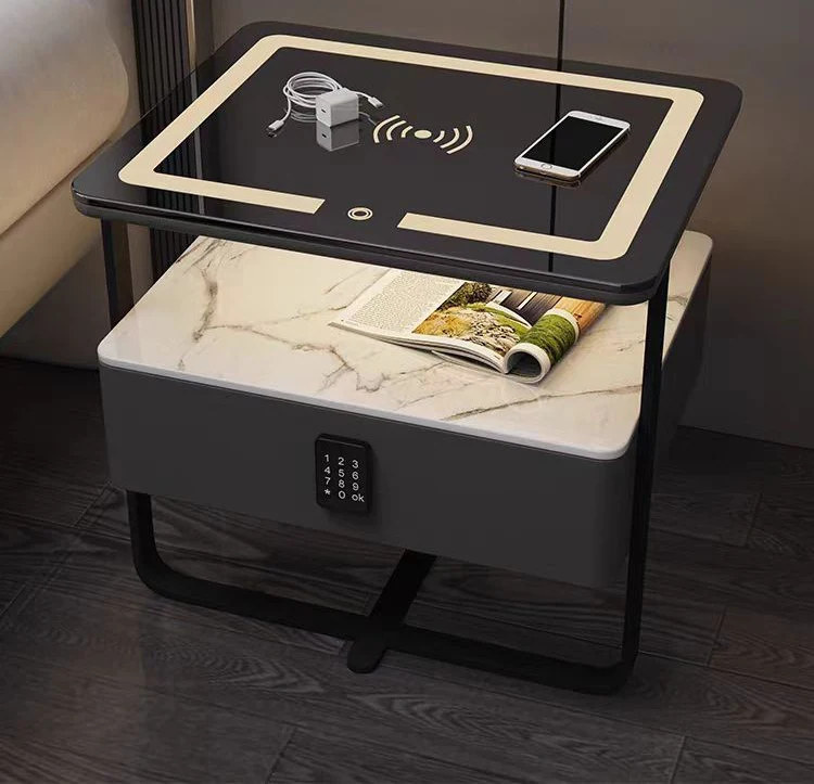 

￥%Contemporary Modern Popular Smart Nightstand Wireless Charging With Intelligent Nightstand Audio Light Bedside Table