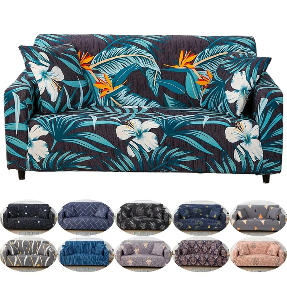 2024 New Summer Print Sofa Cover Adjustable Stretch Slipcover High Elastic Furniture Protector for Home Decor 1/2/3/4 Seat 쇼파커버