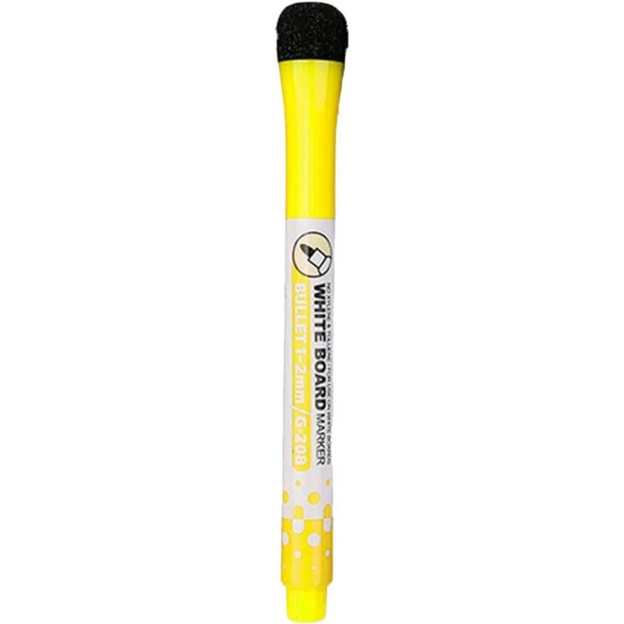 Yellow Magnetic Whiteboard Pen Writing Drawing Erasable Board Marker Office Supplies Erasable Whiteboard Pen Dry Erase and Wet