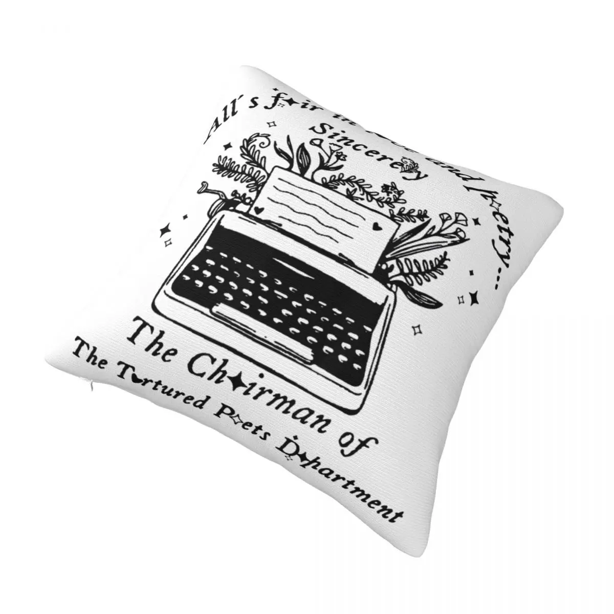 All's Fair In Love & Poetry Funny Valentines Day Ootd Swifts Pillowcases Product Cushion Cover Throw Pillow Cover Multiple Sizes