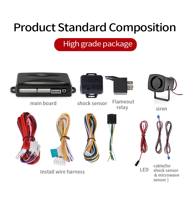24V Germany Spy One Way Alarm System 2 Remote Bus Truck 1 Anti Thief Security With Mechanical Key Car Vehicle