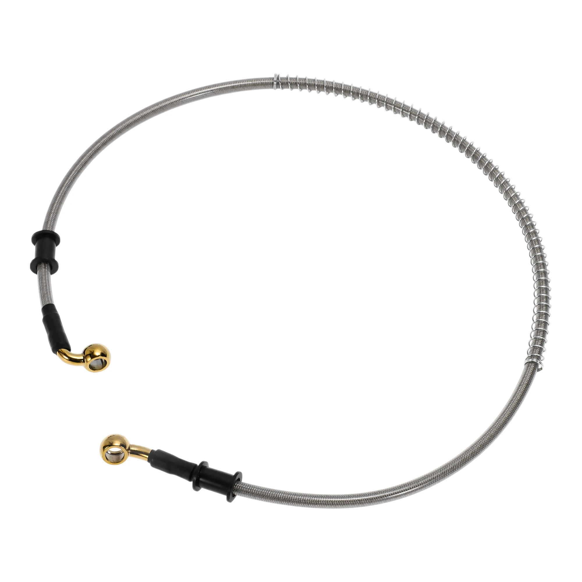 Motoforti 90cm Motorcycle Brake Clutch Oil Hose Line Silver Tone