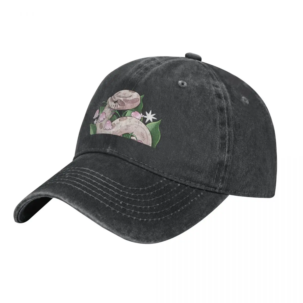 

Lavender Hognose Snake with Lily of the Valley Cowboy Hat Fashion Beach Hat Man Luxury Snapback Cap Visor Women's Beach Men's