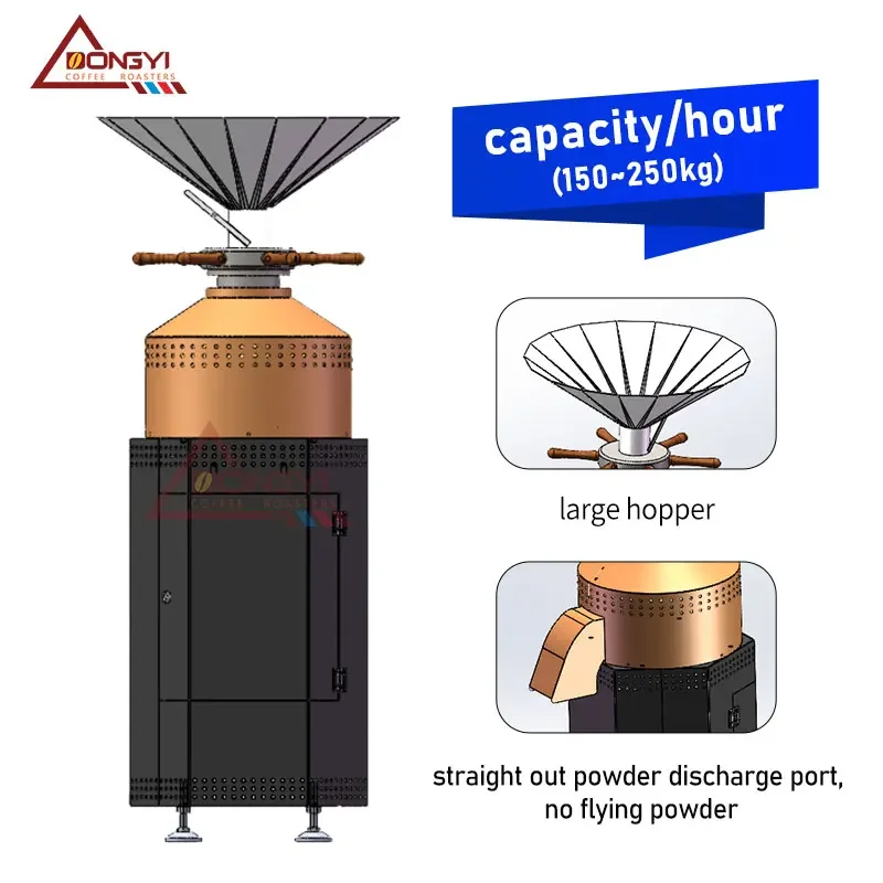 200kg Industrial Use Coffee Bean Grinder Without Overheat Long Time Working for Turkey Coffee Use