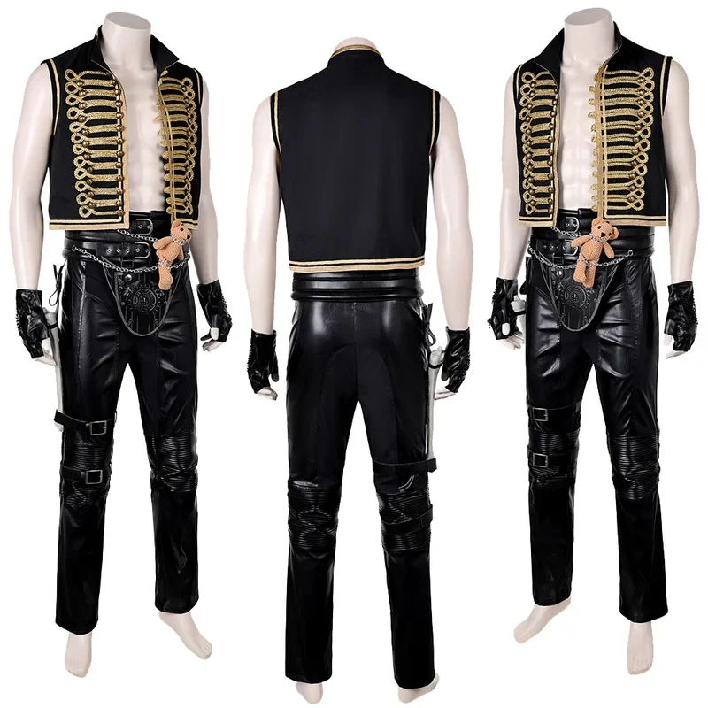 Dementus Cosplay Costume 2024 Movie Max Mad Furiosa Disguise Waist Wrap Vest Plushise Set Clothing Adult Men Halloween Suits