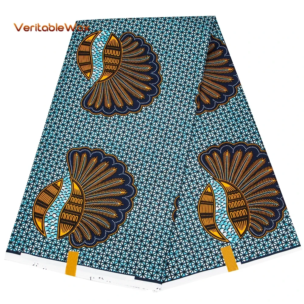 Veritablewax Africa Prints Batik Fabric Real Wax Patchwork Sewing Dress Craft Cloth Polyester High Quality Ankara Tissu N-21