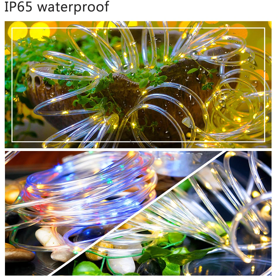 LED Rope Tube String Light 5M 10M 20M Outdoor Christmas Rope Light Fairy Light Garland 13KEY RF for DIY Garden Fence Party Decor