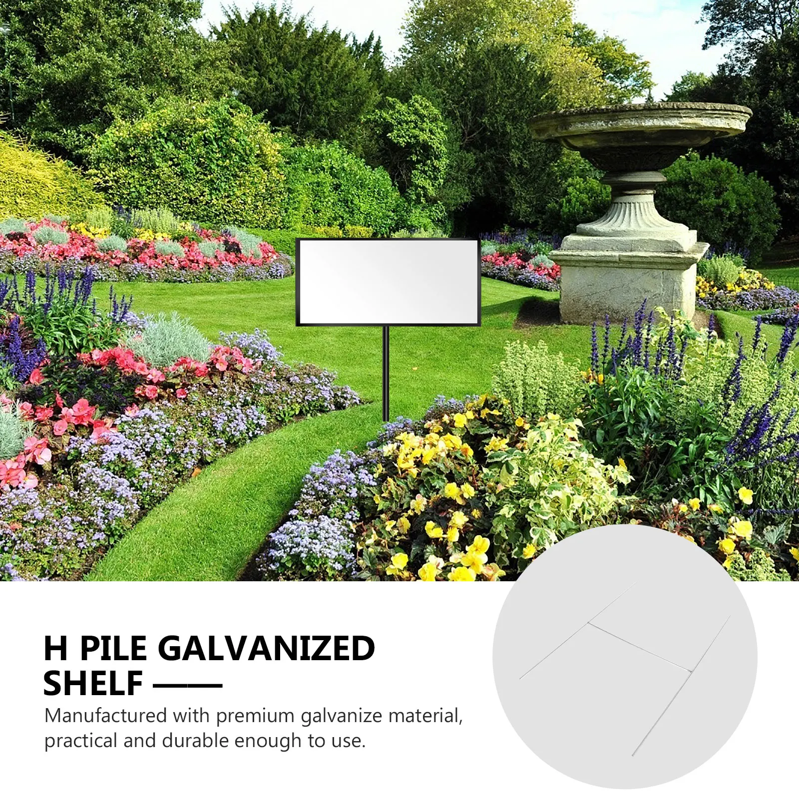 

3pcs Galvanized Poster Stands Outdoor Advertising Display Racks For Yard Sign Exhibition H-Shape Holder