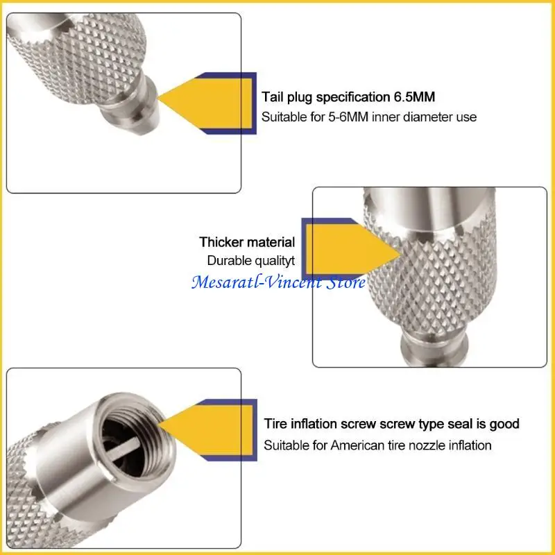 A70F Wearproof 6.5mm Car Air Nozzle Air Line Hose Compressor Fitting Connector