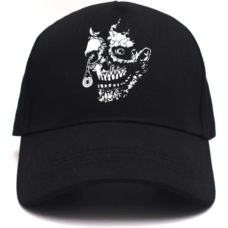 Halloween Men's and Women's Sports Leisure New Style Trendy Fashion Adjustable Ghost Skull Embroidered Baseball Hat Stick