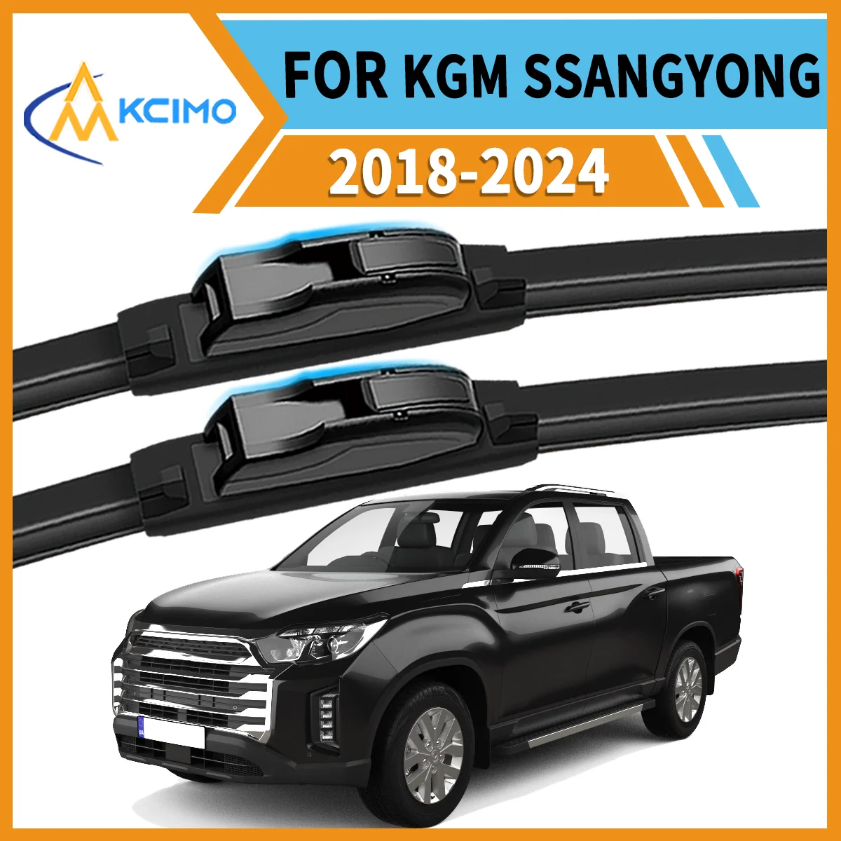 

2PCS Premium Windshield Wipers for KGM SSANGYONG Musso 2018-2024 All-Season Performance Smudge-Free Clean Safe Driving