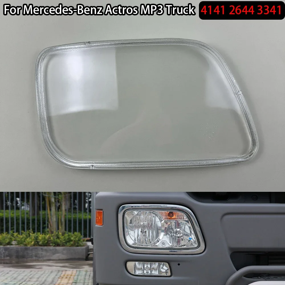 

For Mercedes-Benz Actros MP3 Truck 4141 2644 3341 Headlight Lens Cover 1 Pair Clear Headlamp Shell Transparent Lampshade