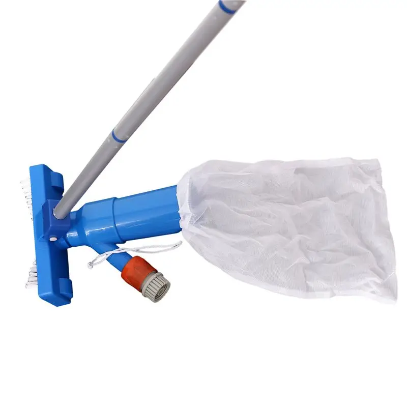 AEE8-Clean Pool Swimming Pool Leaf Skimmer Net Adjustable Length With Telescopic Aluminum Pole With Fine Mesh Netting Basket