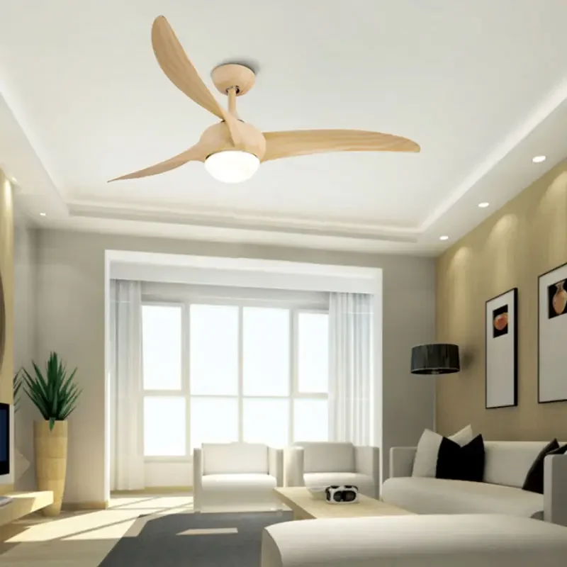 52 Inch Lamp Ceiling Fans Light with Remote Control Included 3 Color Change ABS Blade Silent Copper Motor