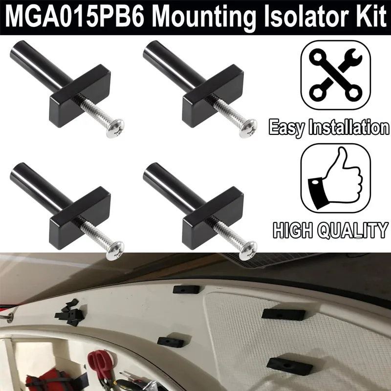 MGA015PB6 Mounting Isolator Kit — Absorb Shocks, Protect Electronics — Includes Corrosion-Resistant Bolts — Set of 4