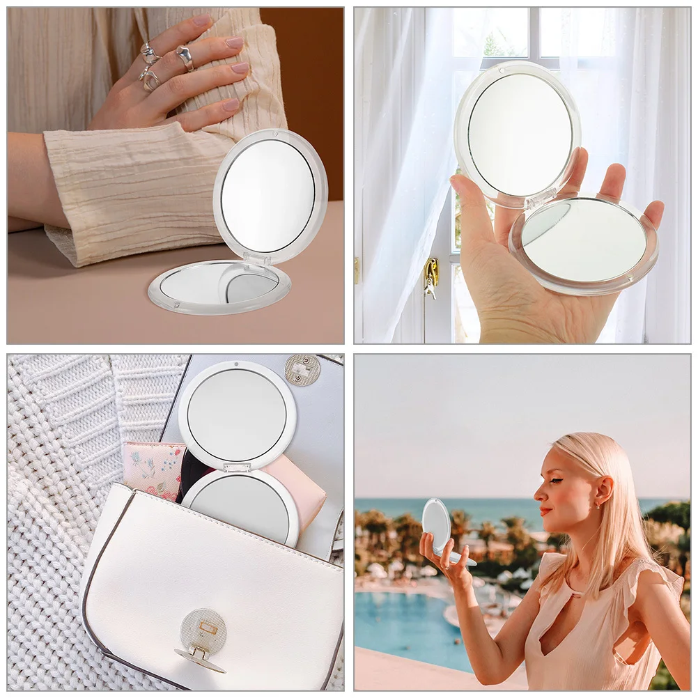 

Folding Vintage Compact Mirror 7x Magnification Mini Pocket Mirror Makeup Compact for Purse Bridal Party Bridesmaids Gifts