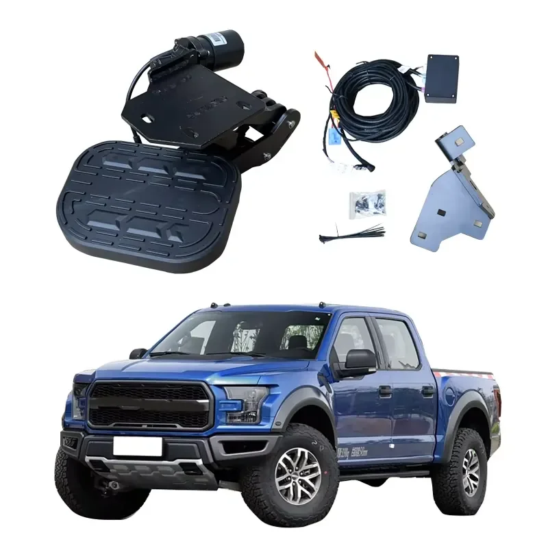 Pickup Container Rear Dou Tailgate Electric Power Running Board Step After for F150 F250 F350 Crew Cab 2015+