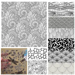 SNASAN Ripple Polymer Clay Texture Stamp Sheets Background Pattern DIY Embossing Art Clay Pottery Tools Individual Design