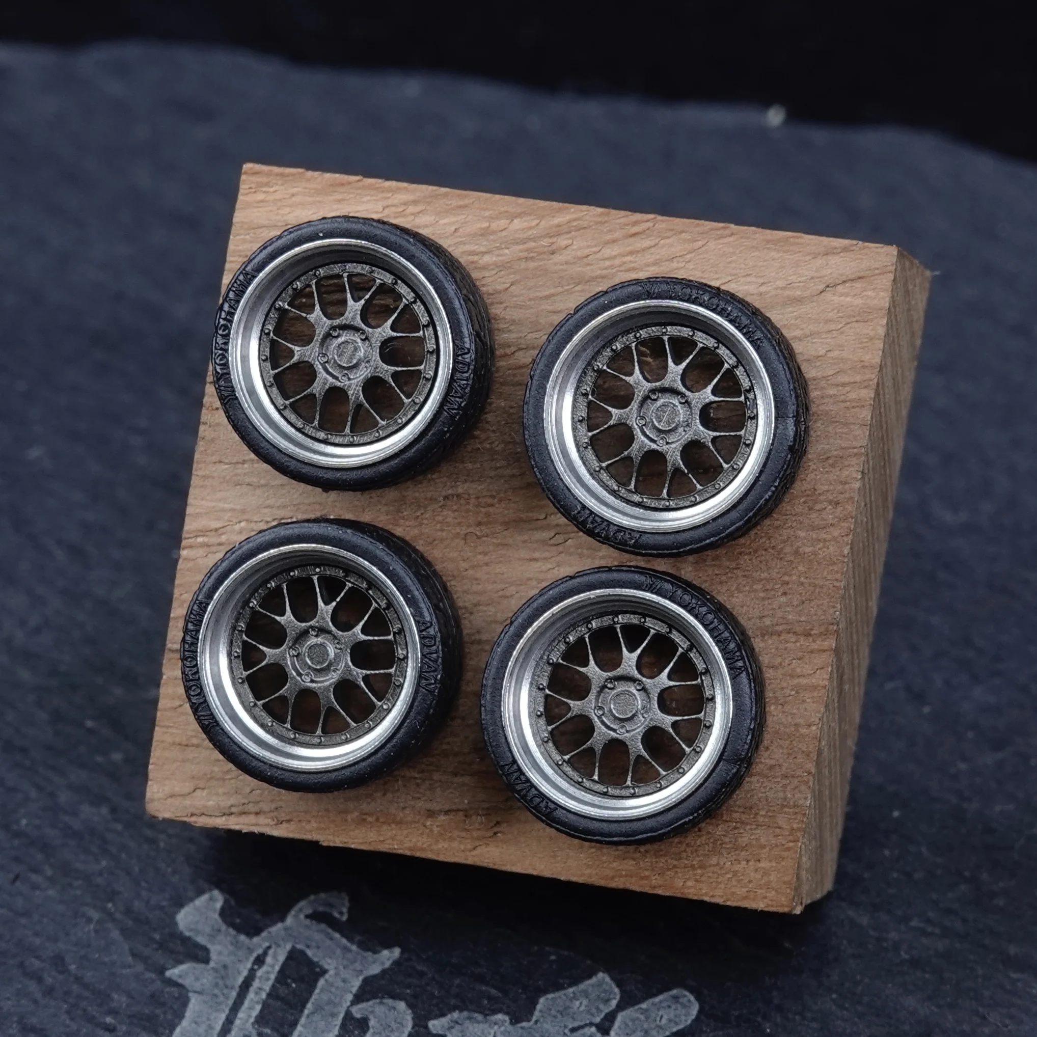 PuffStudio_1/64-BBS-LMR-8.1mm Plug-in Hub Modified Wheel Hub Suitable for 1/64 Car Model Modification Accessories