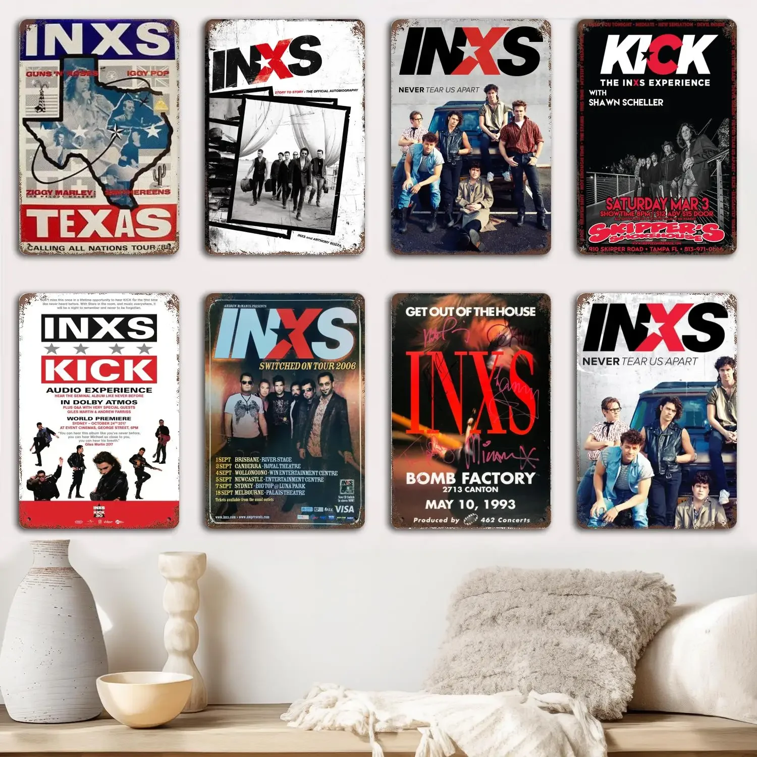 INXS Metal Signs wall decor Vintage Tin Signs Captain Metal Poster Decor for Bar Pub Club Wall Decoration