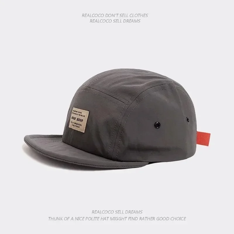 Japanische 5-Panel-Baseballmütze, schnell trocknend, atmungsaktiv, kurze Krempe, für Herren und Damen, Gesicht, kleines weiches Oberteil, Hip-Hop-Kappe, Damen-Mütze mit weicher Krempe – Detail 11