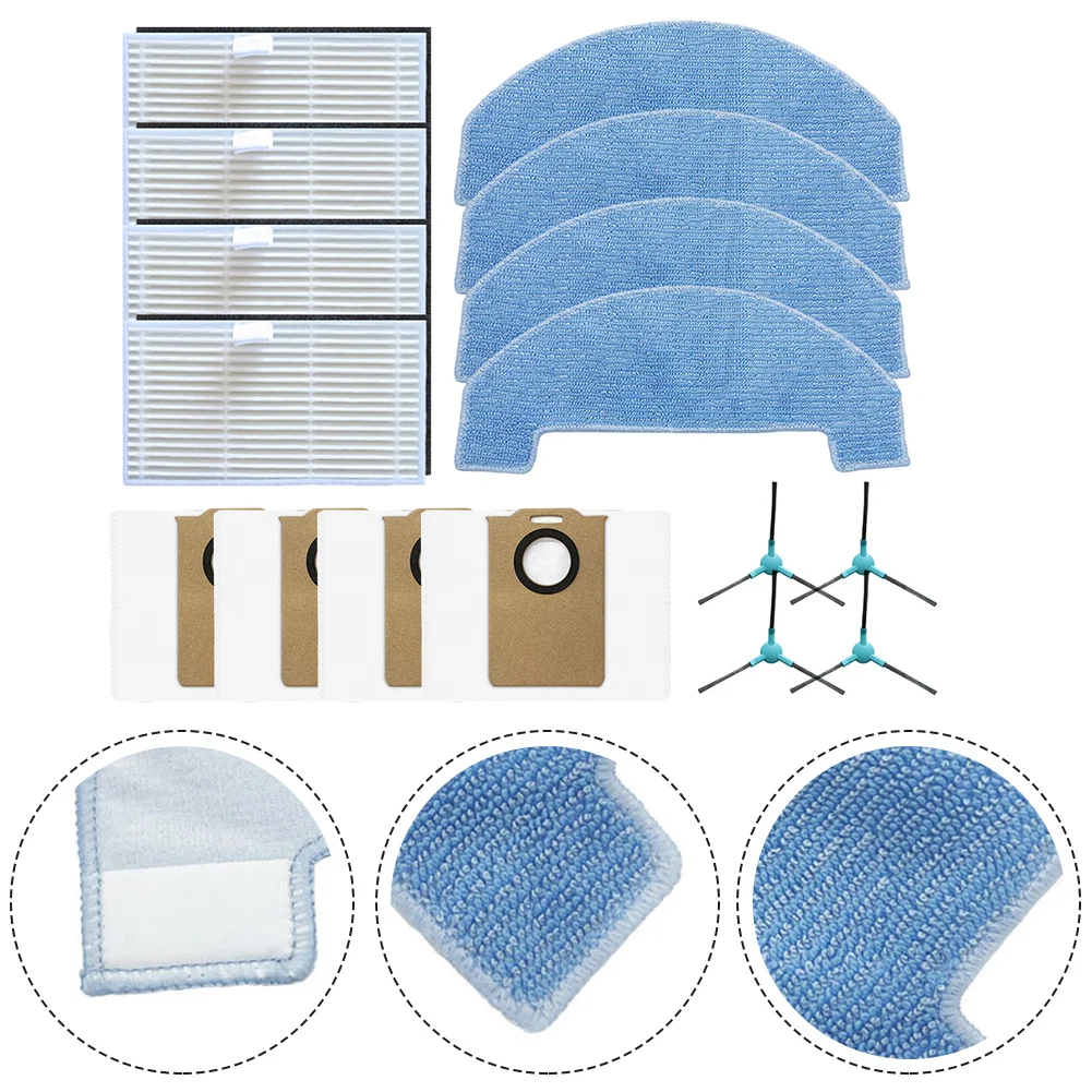 

Filter Mop Cloth Dust Bag Side Brush Kit For-Ultenic For T20 Pro/For-Ultenic ForT10 Lite ForHonor For Choice S3/S3Plus R3/R3Plus