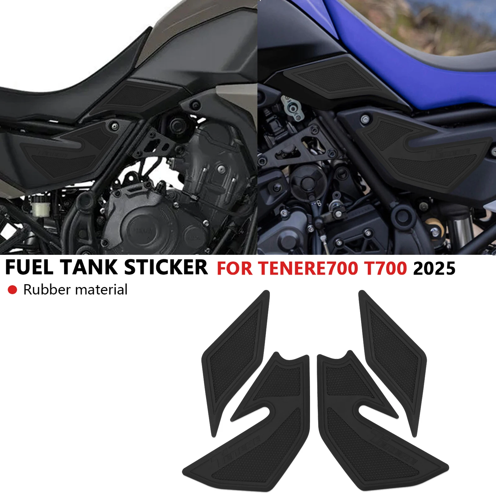 

For Tenere 700 2025 TENERE 700 T700 2025 Motorcycle Stickers Knee Grip Traction Pad Tank Pads side Protector fuel tank pad