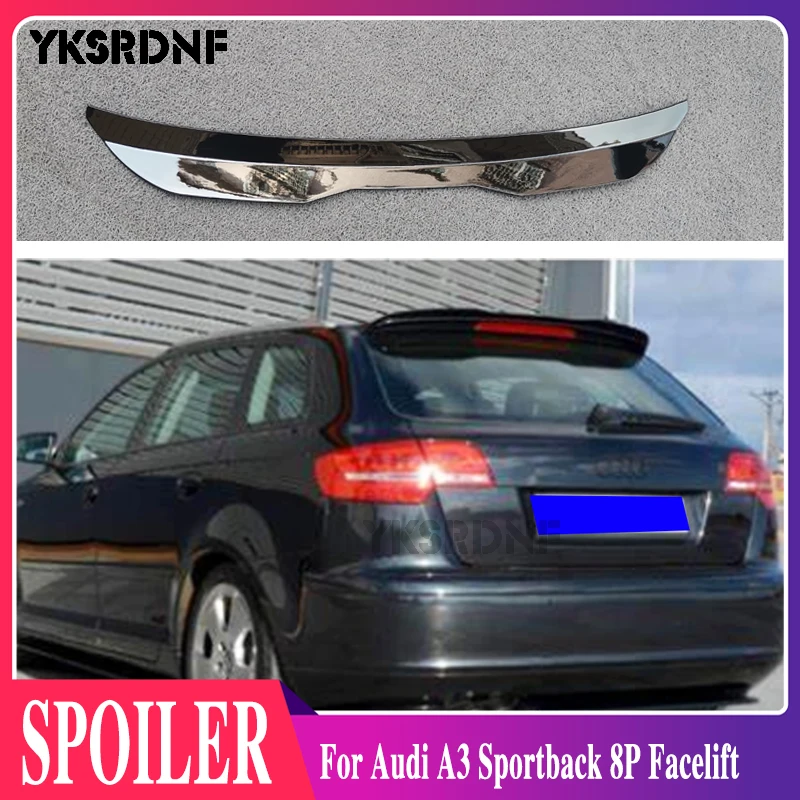 YKSRDNF REAR WING SPOILER For Audi A3 Sportback 8P Facelift 2004-2013 ABS Plastic Glossy Black CAR WING SPOILER A3 Hatchback