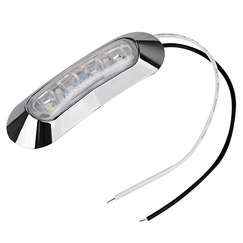 New 10V-30V 4LED Side Marker Tail Warning Light - Waterproof Clearance Lamp for Trailer Truck