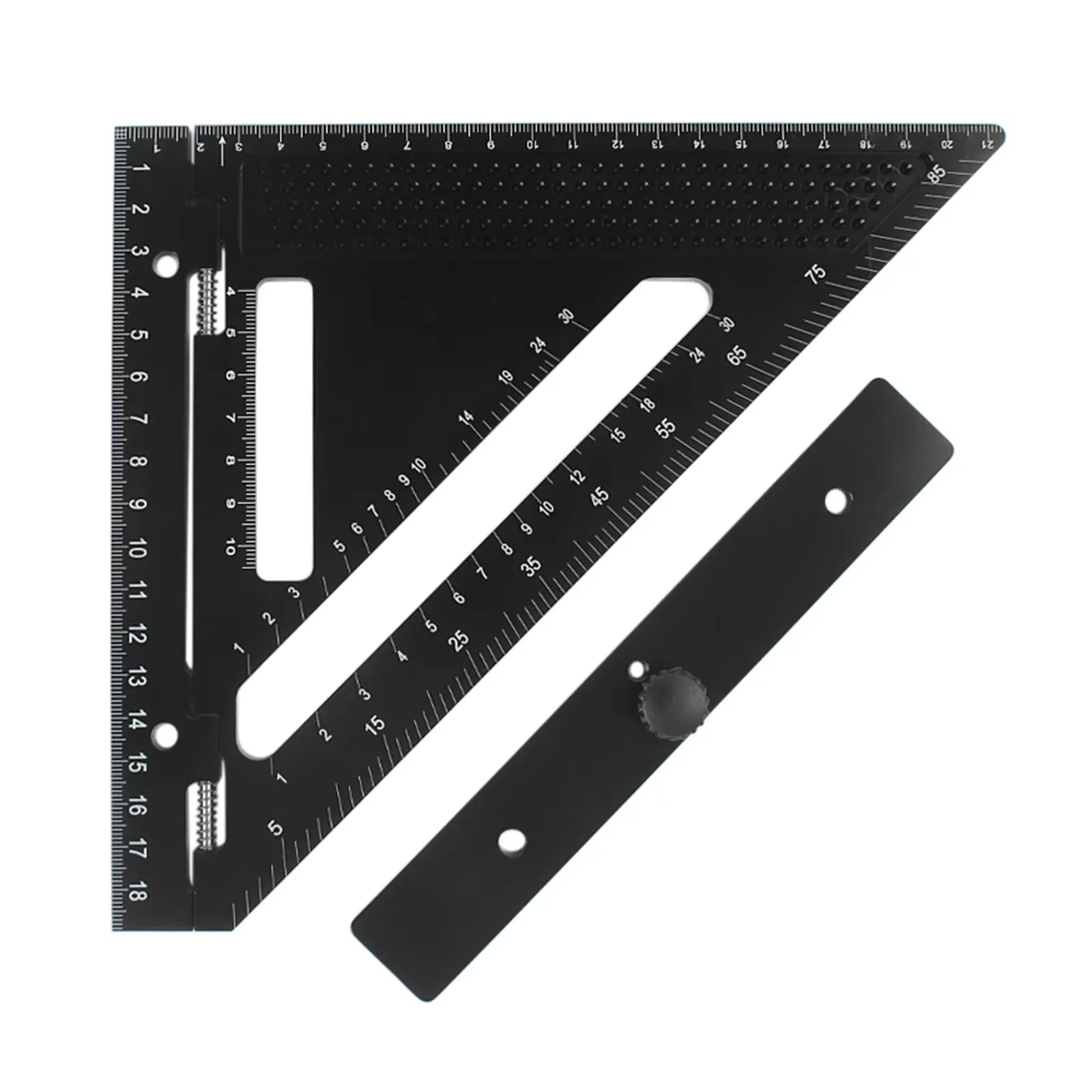 21CM Carpenter Square with Jig Block - Accurate and Repetitive Marking Multi Angle Measuring Miter Triangle Layout Ruler