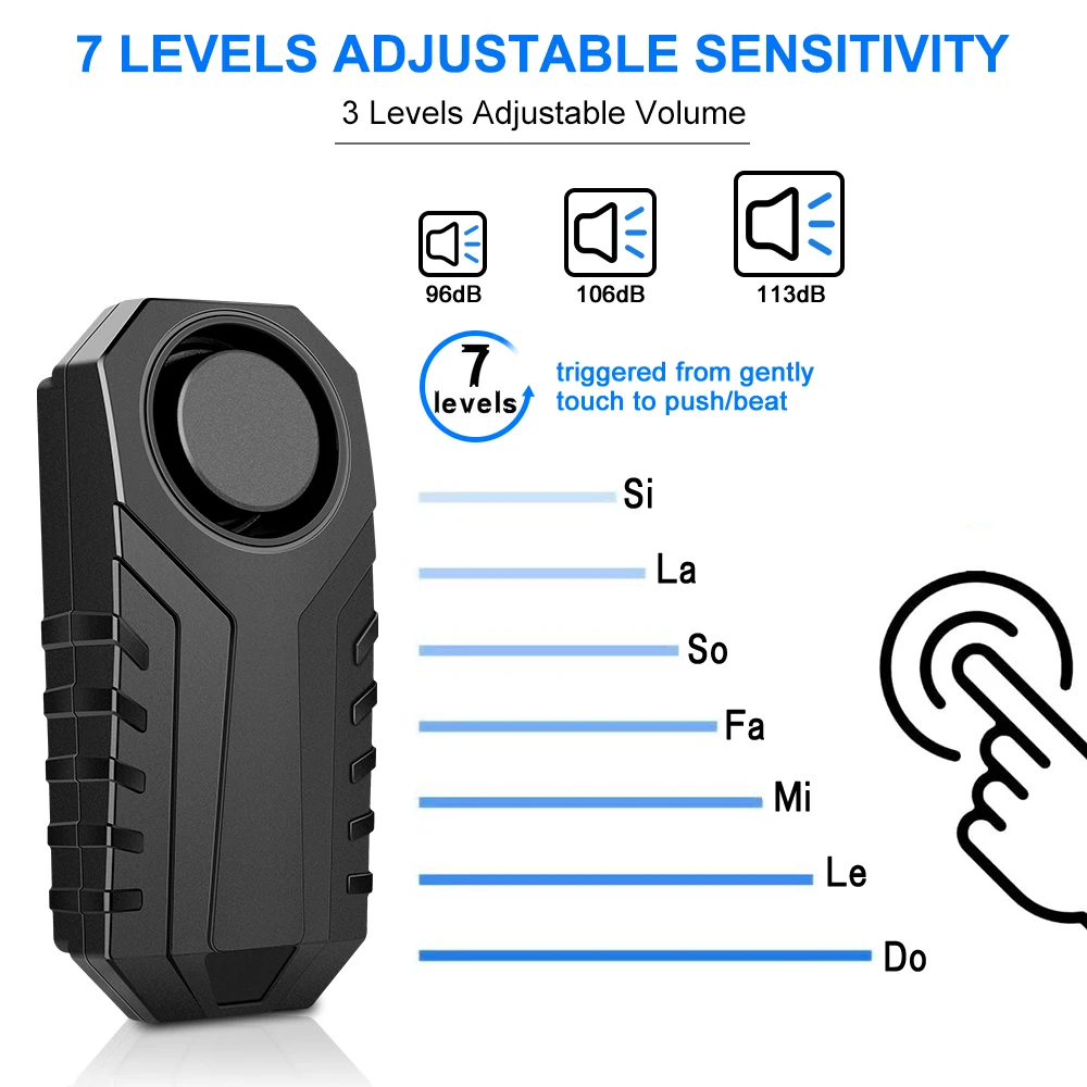 Car Rv Alarm Vehicle System Remote Control Burglar Alarm 113dB Waterproof Wireless Alarm Anti Theft Electric Car Alarm