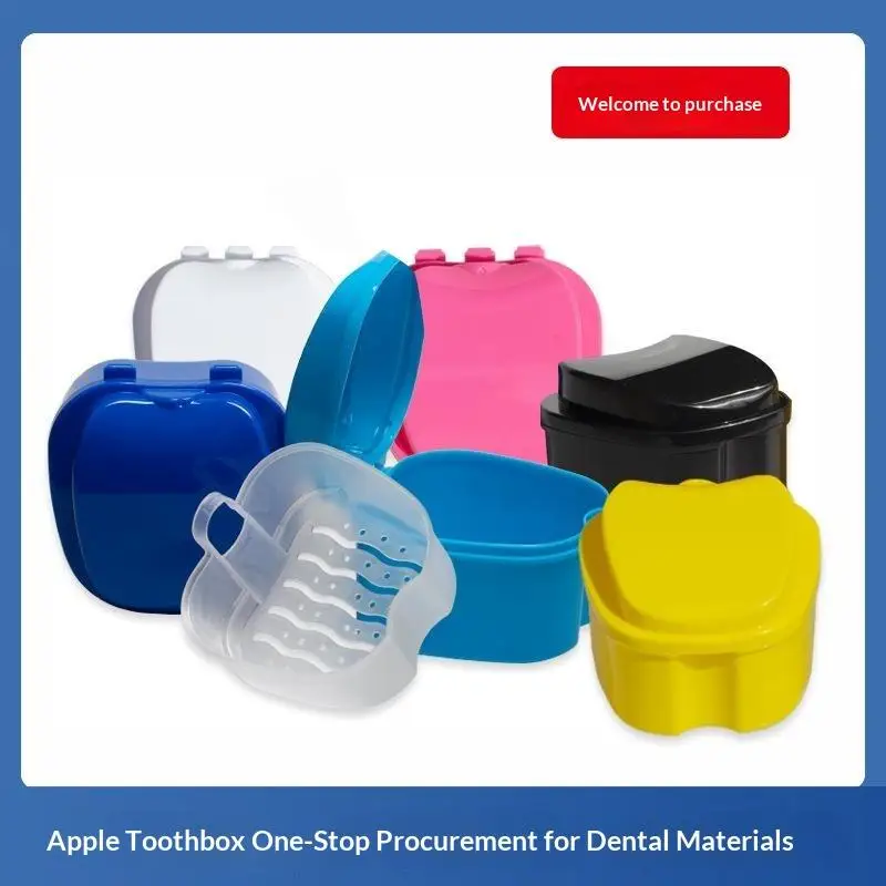 Multi-Colored Denture Storage Box Suitable for Retainer Wearers Portable Travel Oral Care Case
