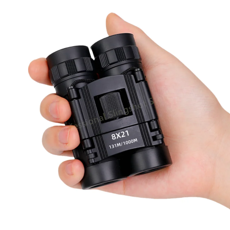 Outdoor Camping 8x21 High-definition Powerful Binoculars Remote Control Folding Mini Telescope BAK4 FMC Optical Hunting Sports