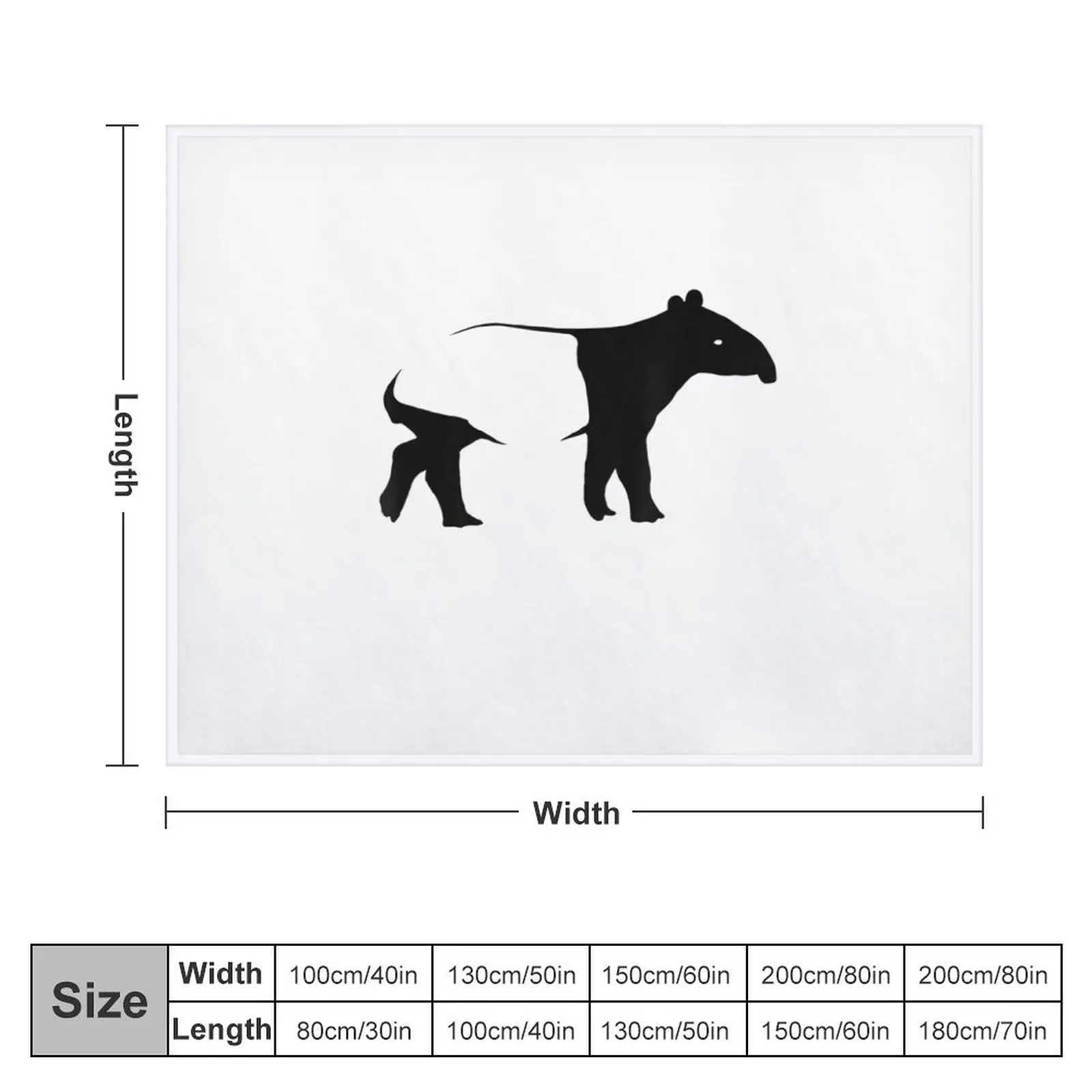 Tapir Animal Throw Blanket For Sofa Thin Sofa Sofas Blankets