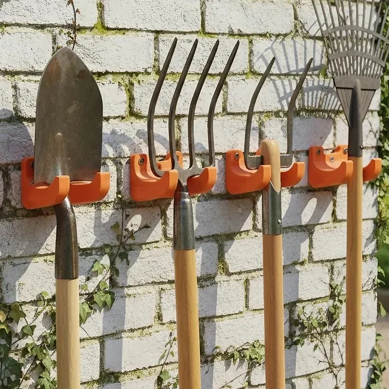 2-10PCS Heavy-Duty Garden Tool Rack Wall Mounted Hook Garage Storage Organizer Hanger for Rake Shovels Brooms Workshop Brackets - view 4