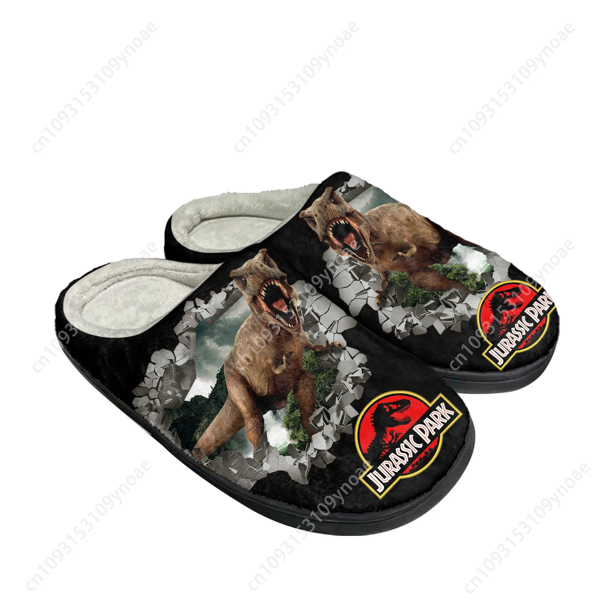 

Dinosaur World Anime Jurassic Park Home Cotton Custom Slippers Mens Womens Sandals Plush Casual Keep Warm Shoes Thermal Slipper