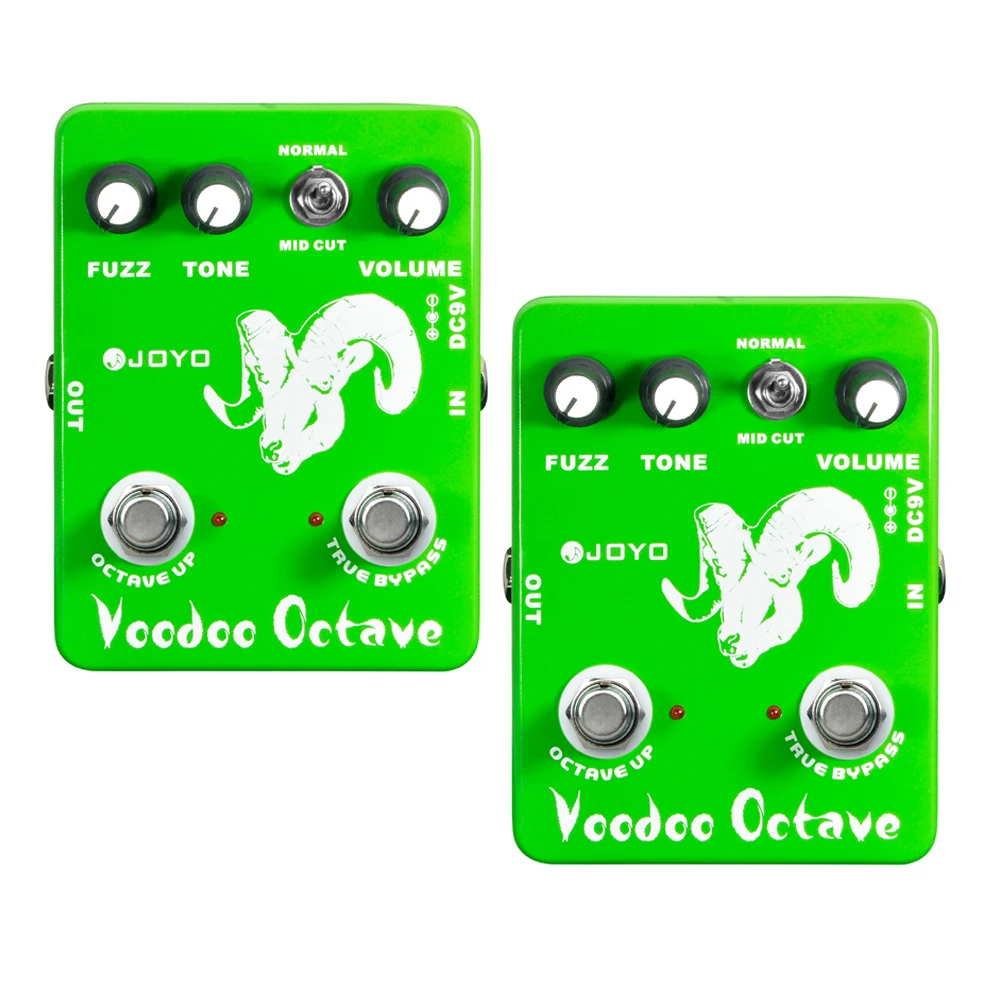 

2PCS JOYO JF-12 Voodoo Octave Guitar Effect Pedal Both Distortion and Octave Effect True Bypass Electric Guitar Bass Pedal
