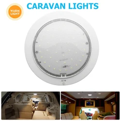 1 unidad de luz de techo blanca para caravana, RV, universal, 9W, 12V, LED, luz interior de techo para cabina, ahorro de energía, forma redonda DC