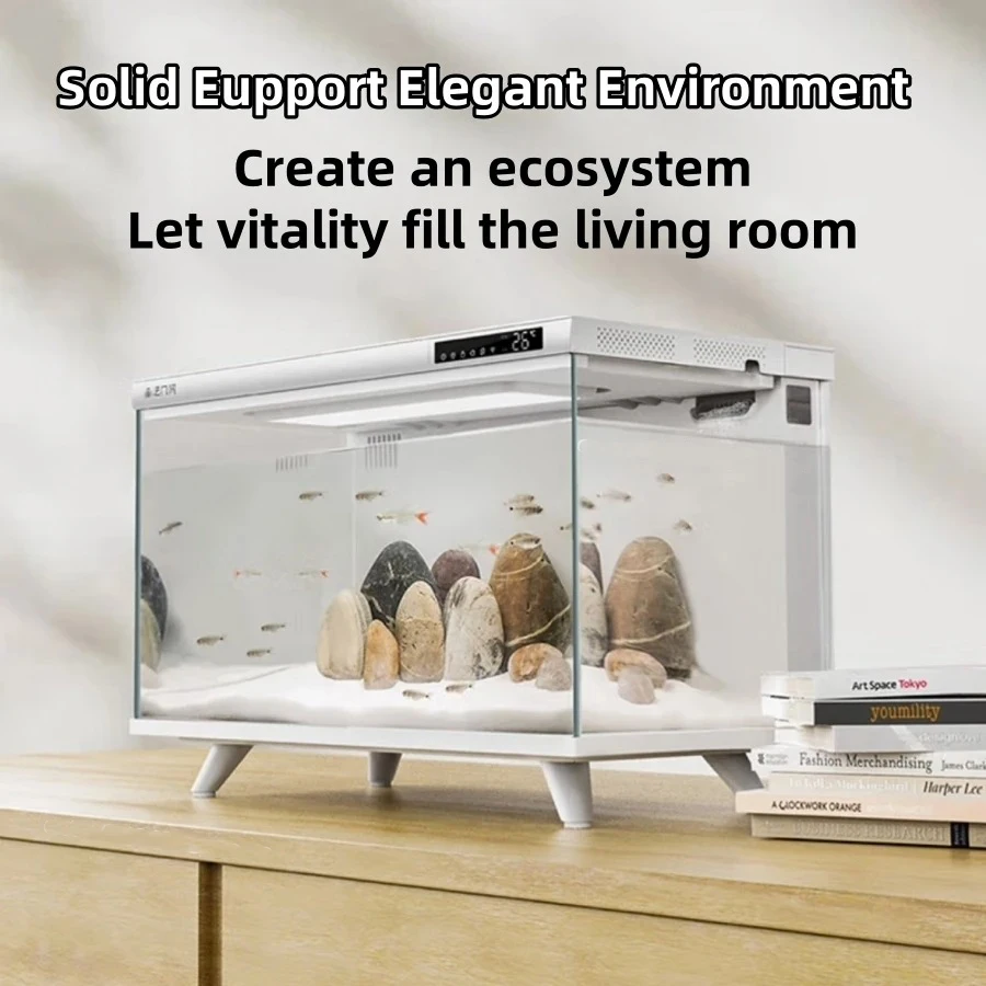 NEW DESGEO smart fish tank integrated ecological self-circulation small desktop fish tank white M1 Mi Home APP Smart Control-