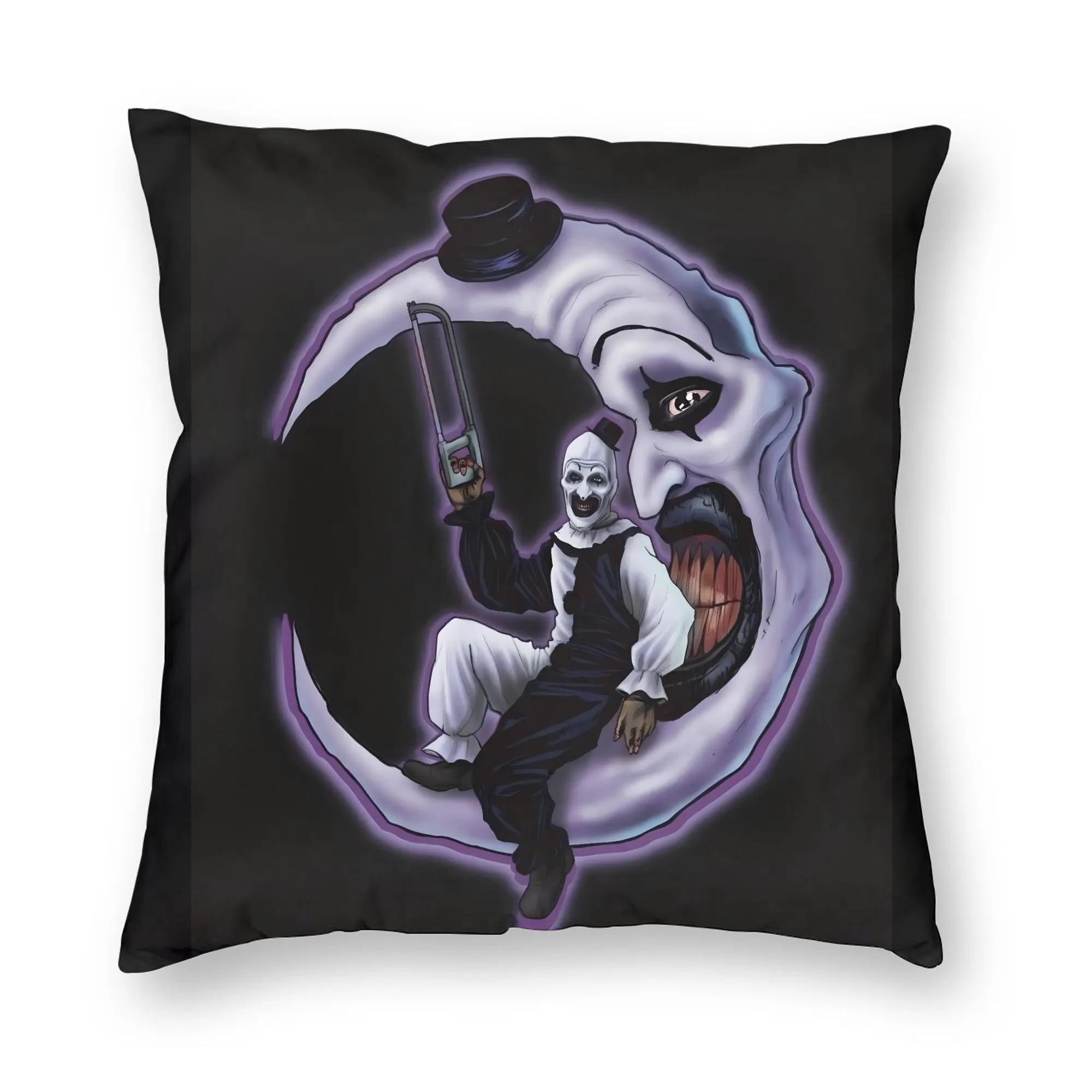 Terrifier Movie Pillow Case  Square Pillow Cover For Sofa Couch Bed Living Room Funny Cushion Cover