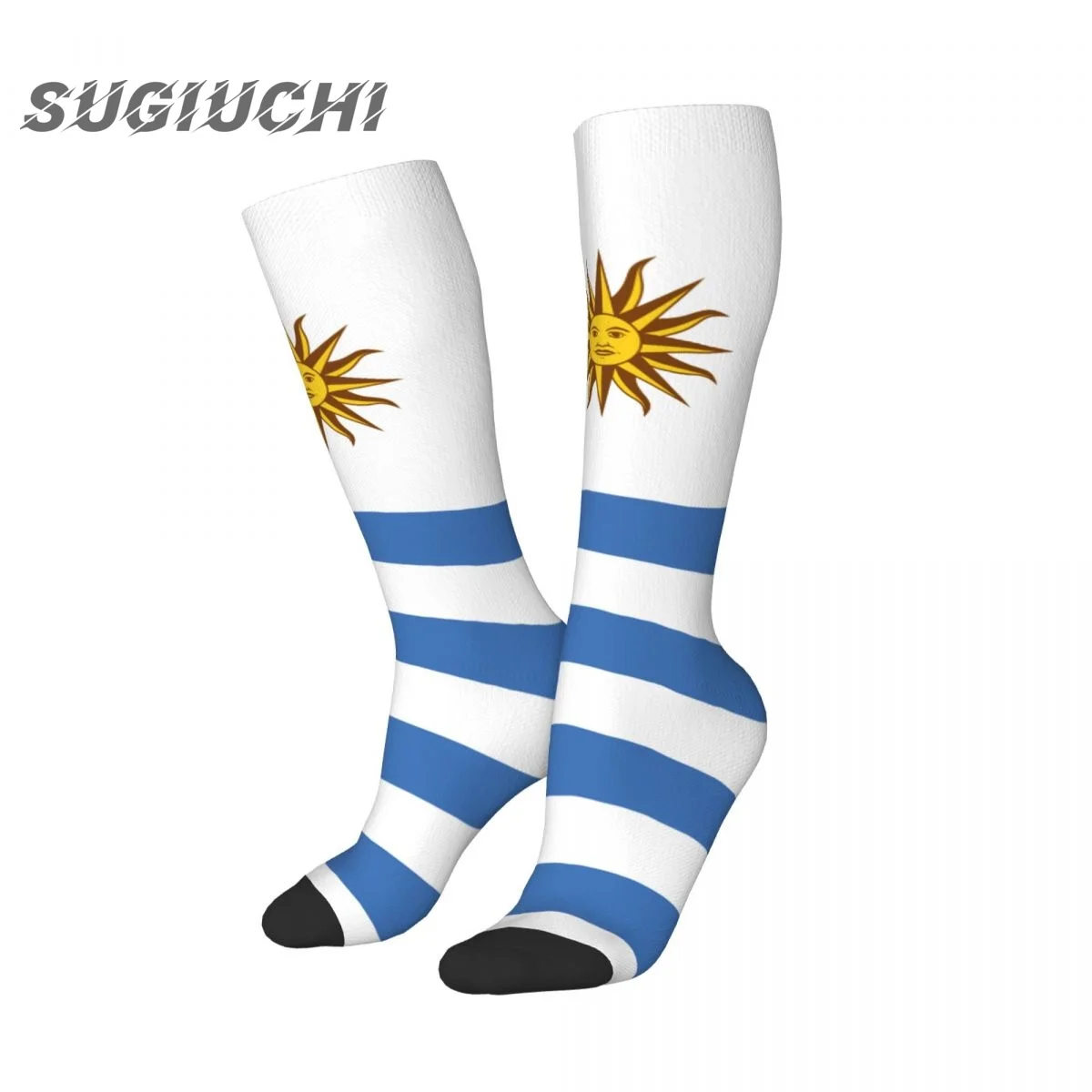 Uruguay Flag Polyester 3D Printed Socks For Men Women Casual High Quality Kawaii Socks Street Skateboard Socks