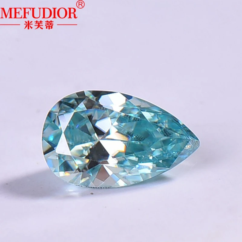 Pear Shape Ice Blue Color Loose Moissanite Diamond  1ct To 6ct VVS Ice Cut Loose Gemstone Passed Diamond Tester With GRA