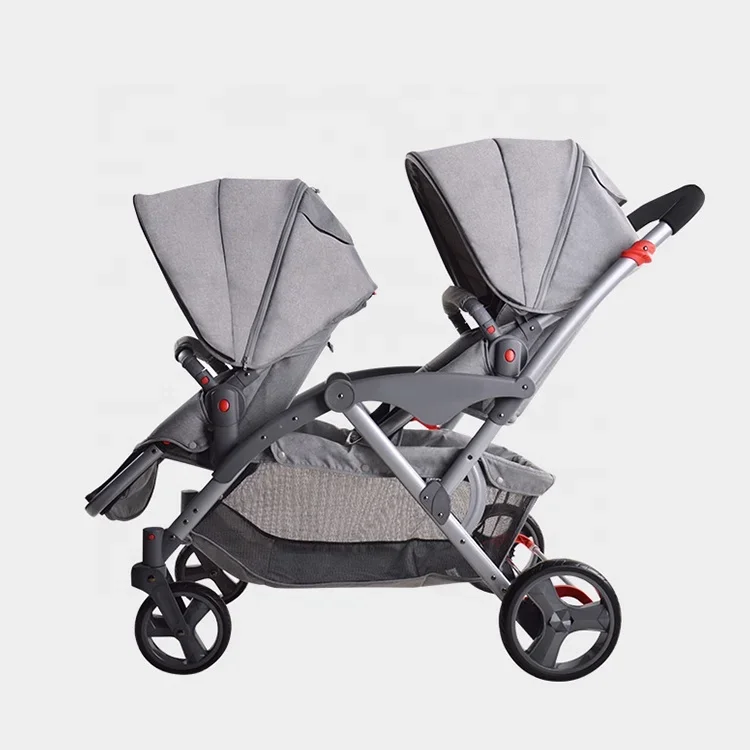 Purorigin  NO.01 Top Selling Cheap Pice High Quality Lightweight Double Seats Baby Strollers Two  Twins  Trolley