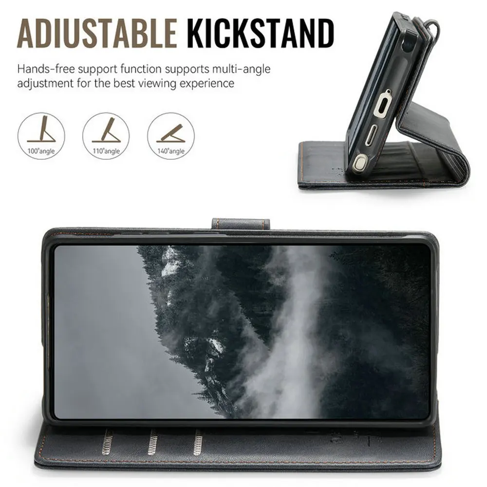 Etui z klapką do Samsunga Galaxy S26 Ultra 5G 2w1, odłączany skórzany portfel, pokrowiec na Galaxy S26 Plus, etui S26 S 26 Ultra Funda — zdjęcie produktu 4