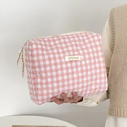 Borse cosmetiche da donna di grande capacità custodie Casual da donna piccola borsa portaoggetti con cerniera pochette da viaggio femminile borse piccole