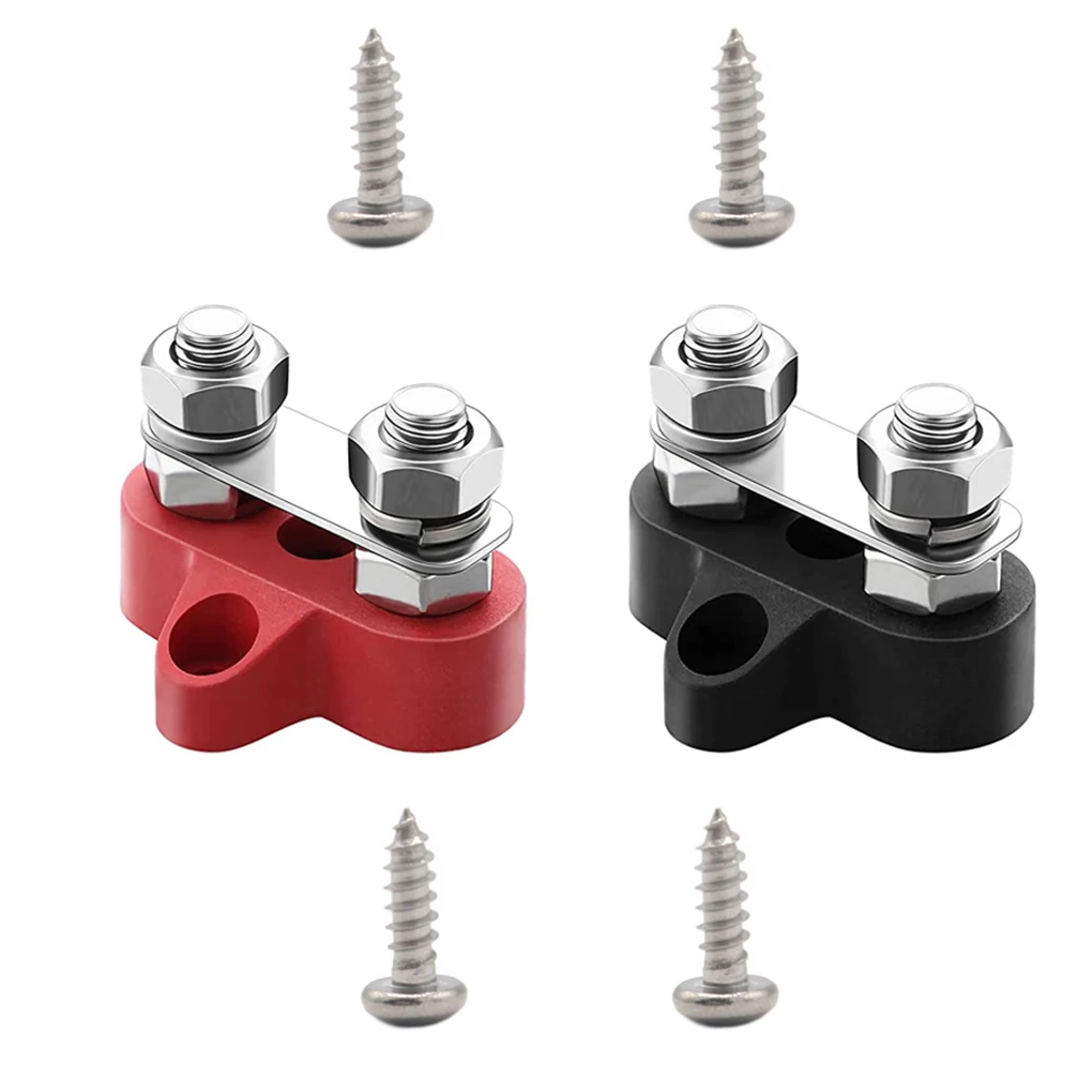 

Boat M8 Electric Cable Terminal Fiberglass Base Antiflaming DC 48V Replacing Ship Dual Stud Terminals Accessories