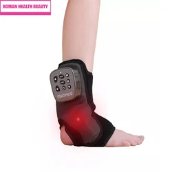 Electric Heating Foot Ankle Massager Pain Relief Adjustable Vibration Hot Compress Massage Machine Acupuncture Points Massager