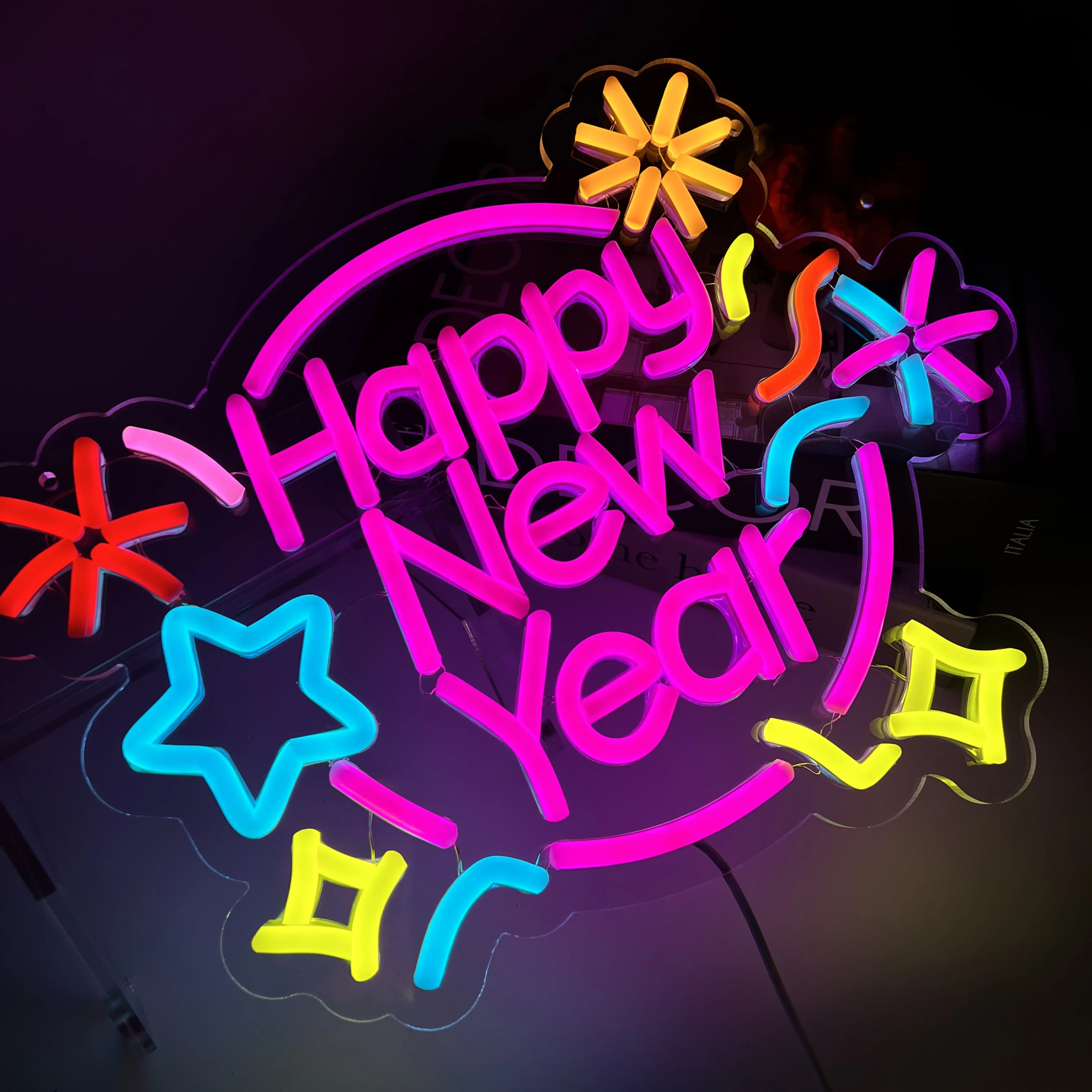 新年あけましておめでとうございます-led-ネオンウィンドウデコレーションusb電源カラフルな調光可能なネオンライトリビングルームパーティークラブの装飾新年のギフト