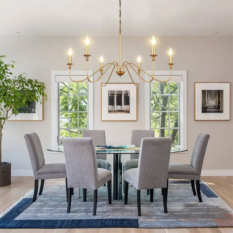 

Indoor Pendant Lights for Kitchen E14 Chandelier Lamps for Bedroom Dinning Room Black Gold Suspended Hanging Lighting Fixtures