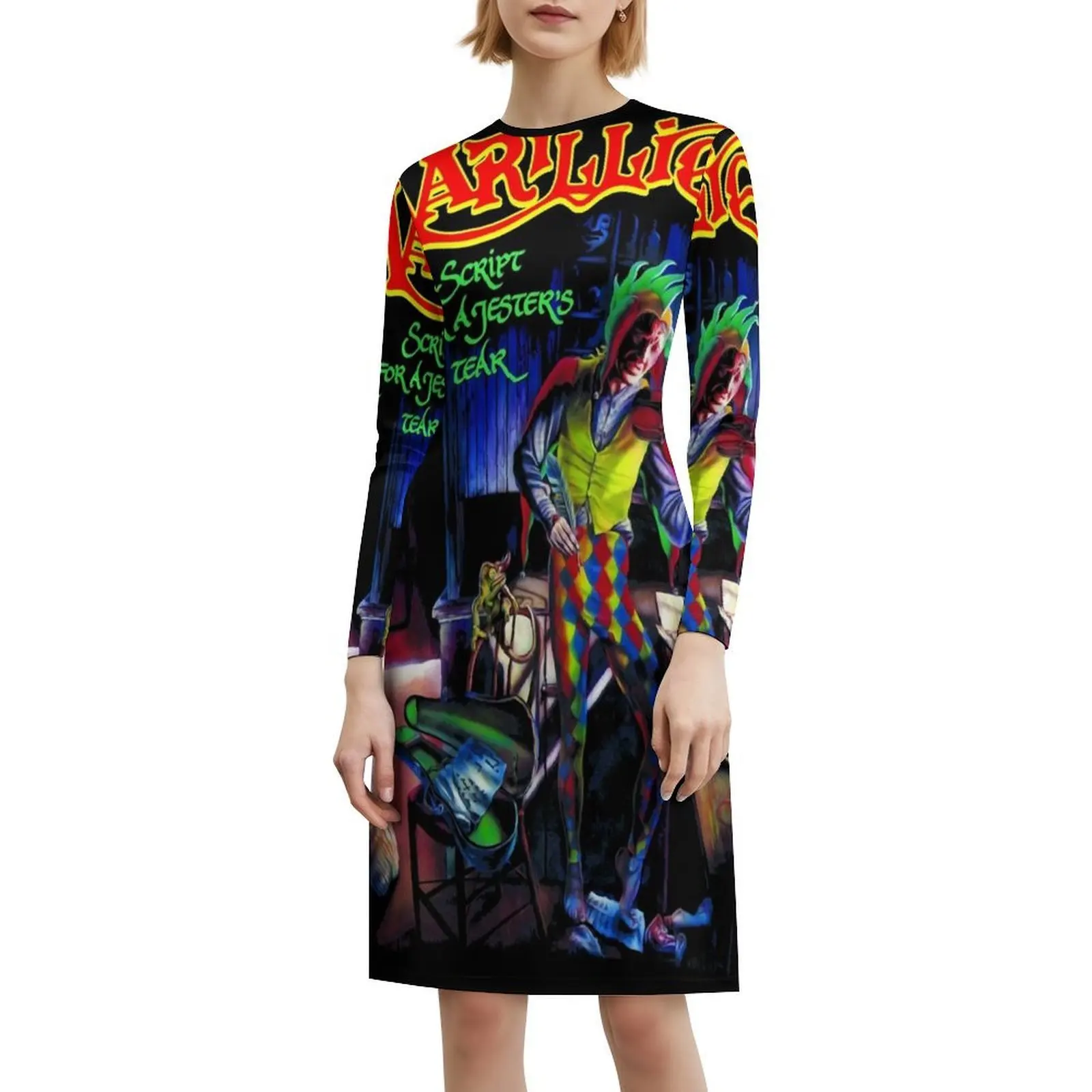 فستان Brithis Rock Marillion Essential للسيدات على طراز الهيب هوب ملابس الشارع بطباعة جرافيك للحفلات والنوادي Brithis Marillion Essential #6